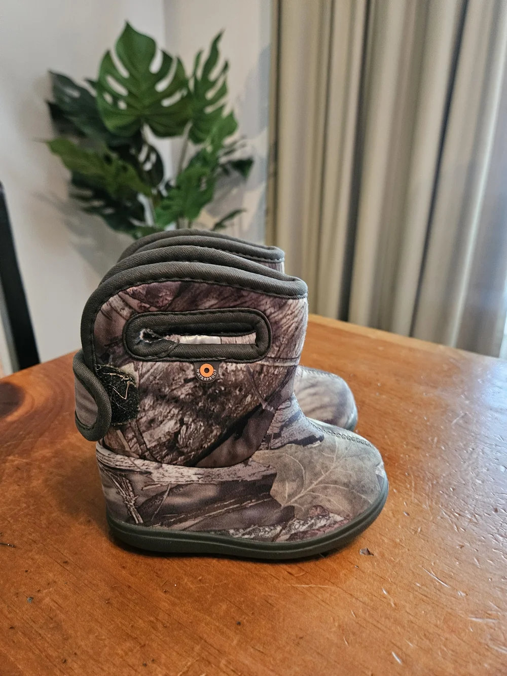 Bogs Kids Camo Pull-On Boots - Gray